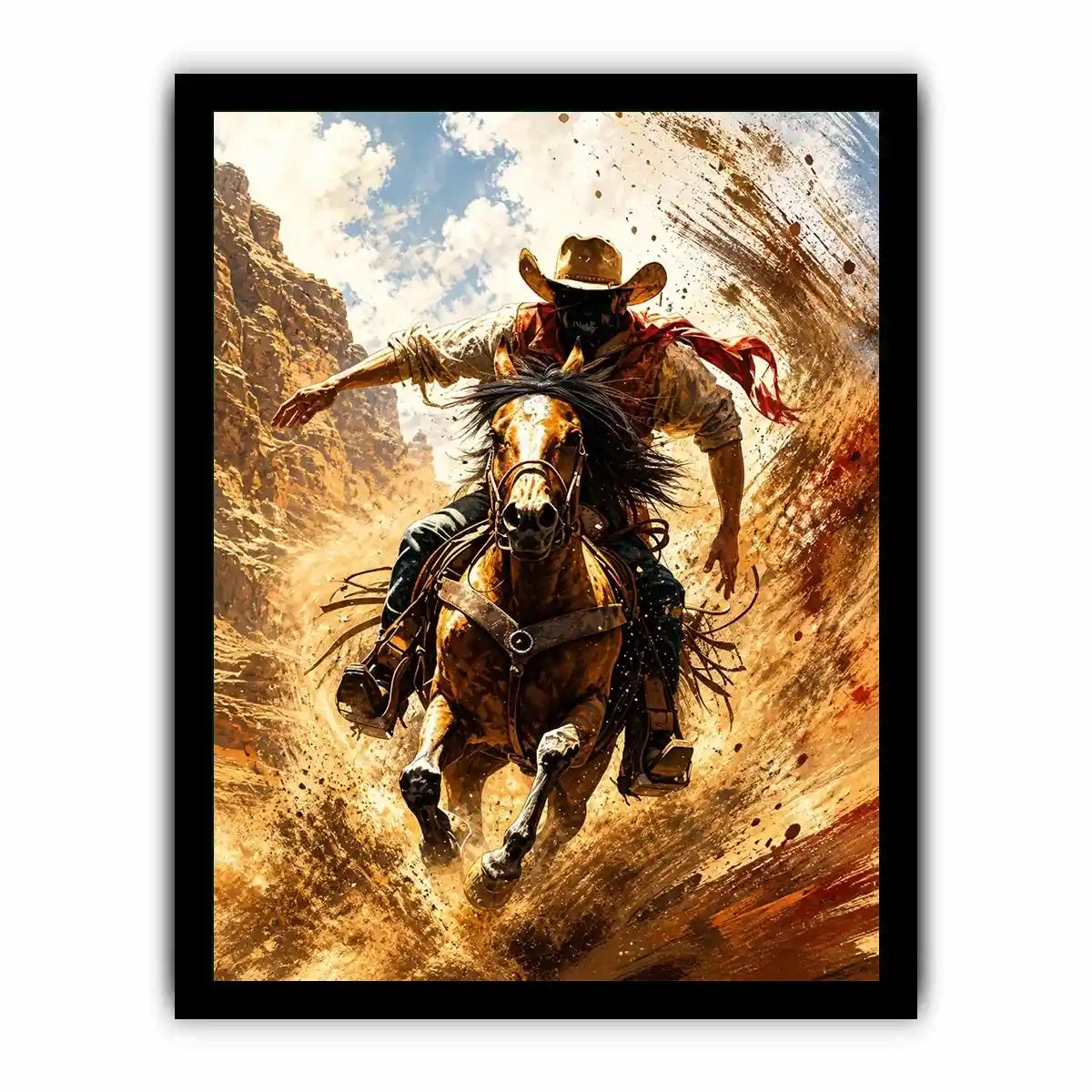 Galloping through the desert dust