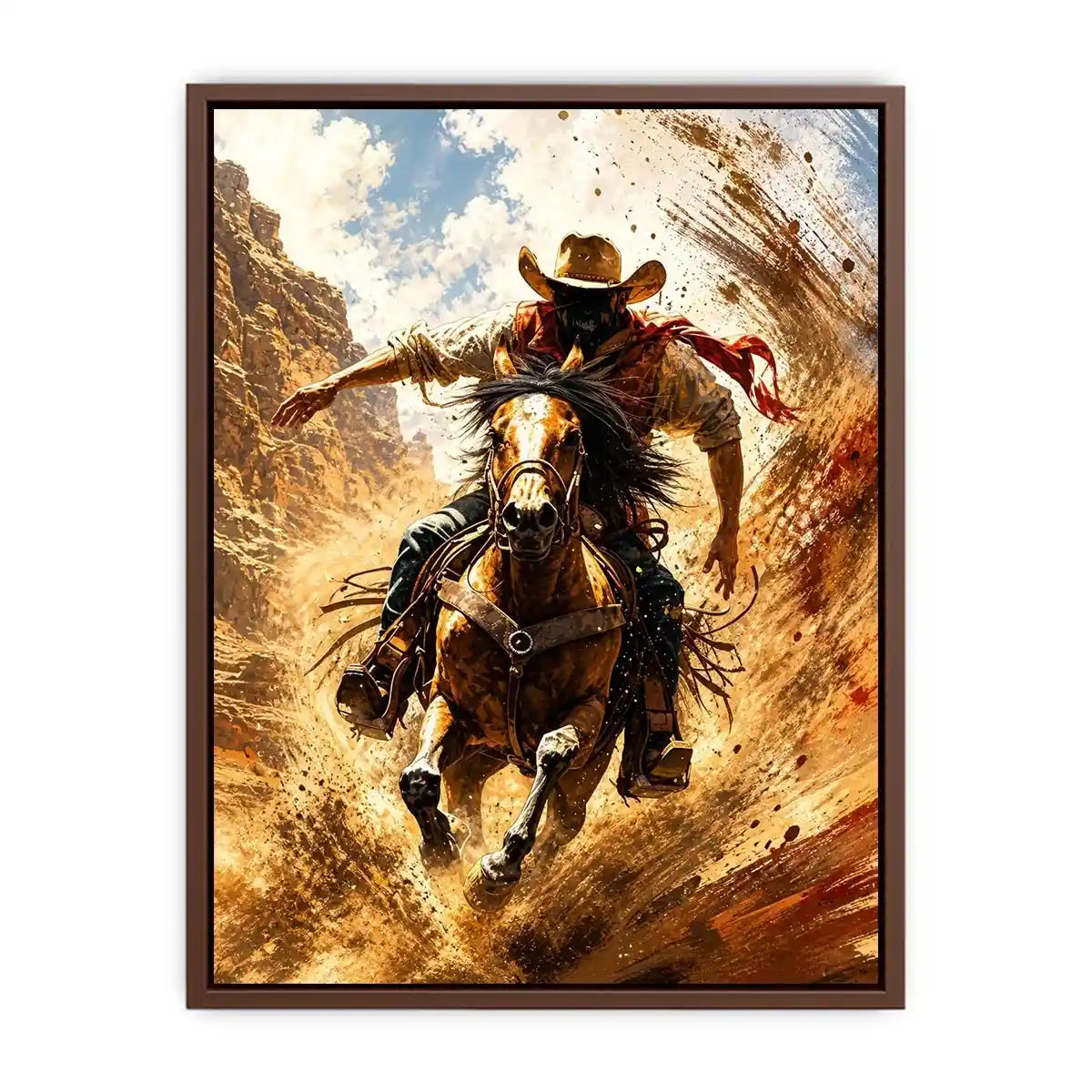 Galloping through the desert dust
