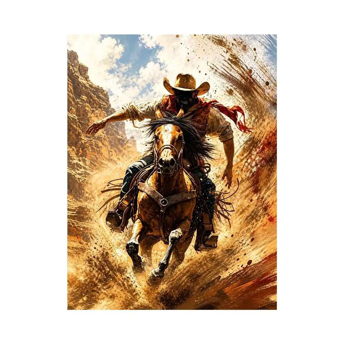 Galloping through the desert dust