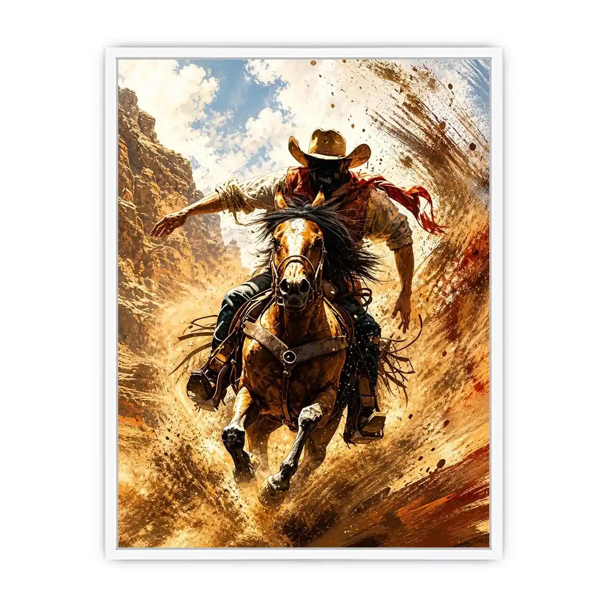 Galloping through the desert dust
