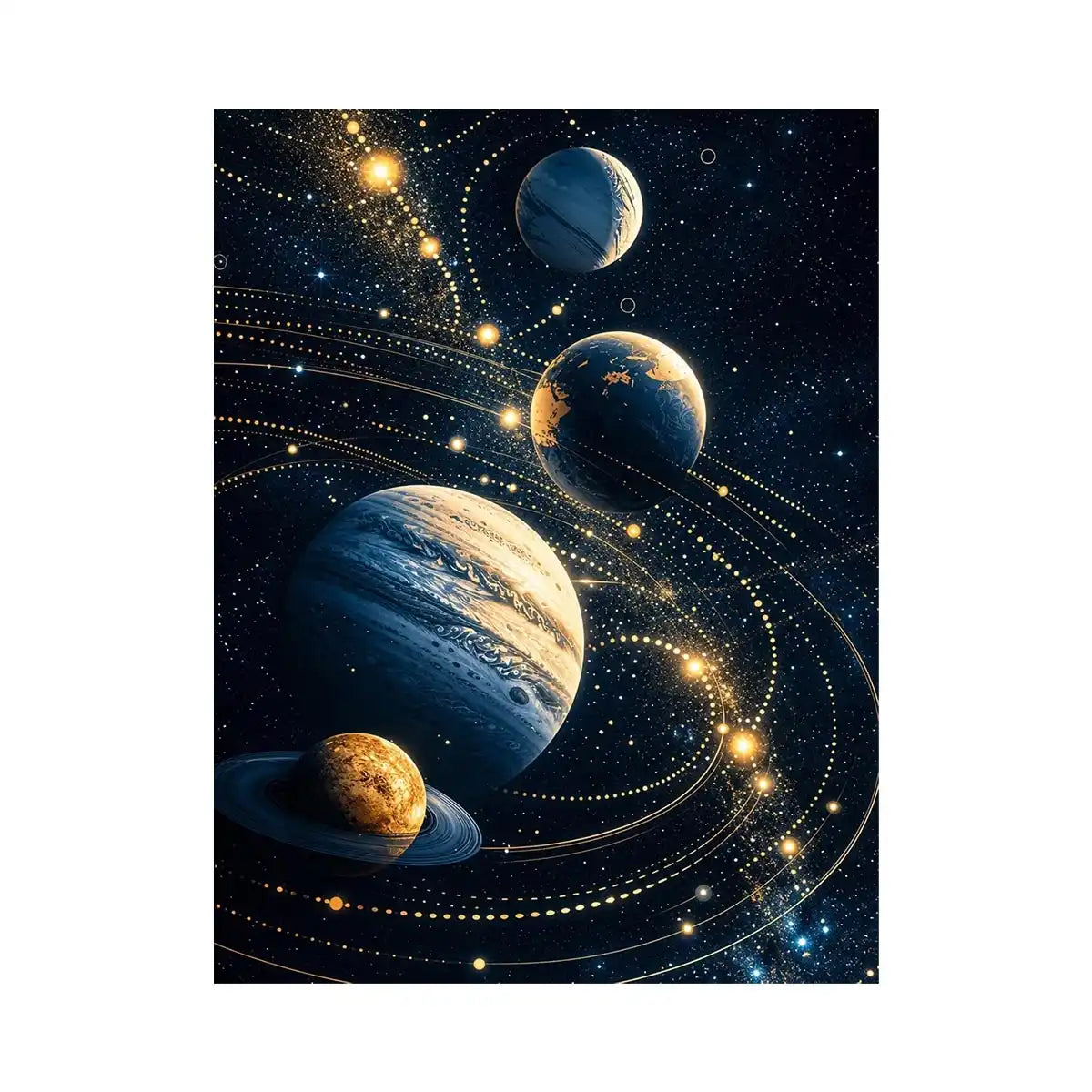 Golden orbits in a cosmic dance