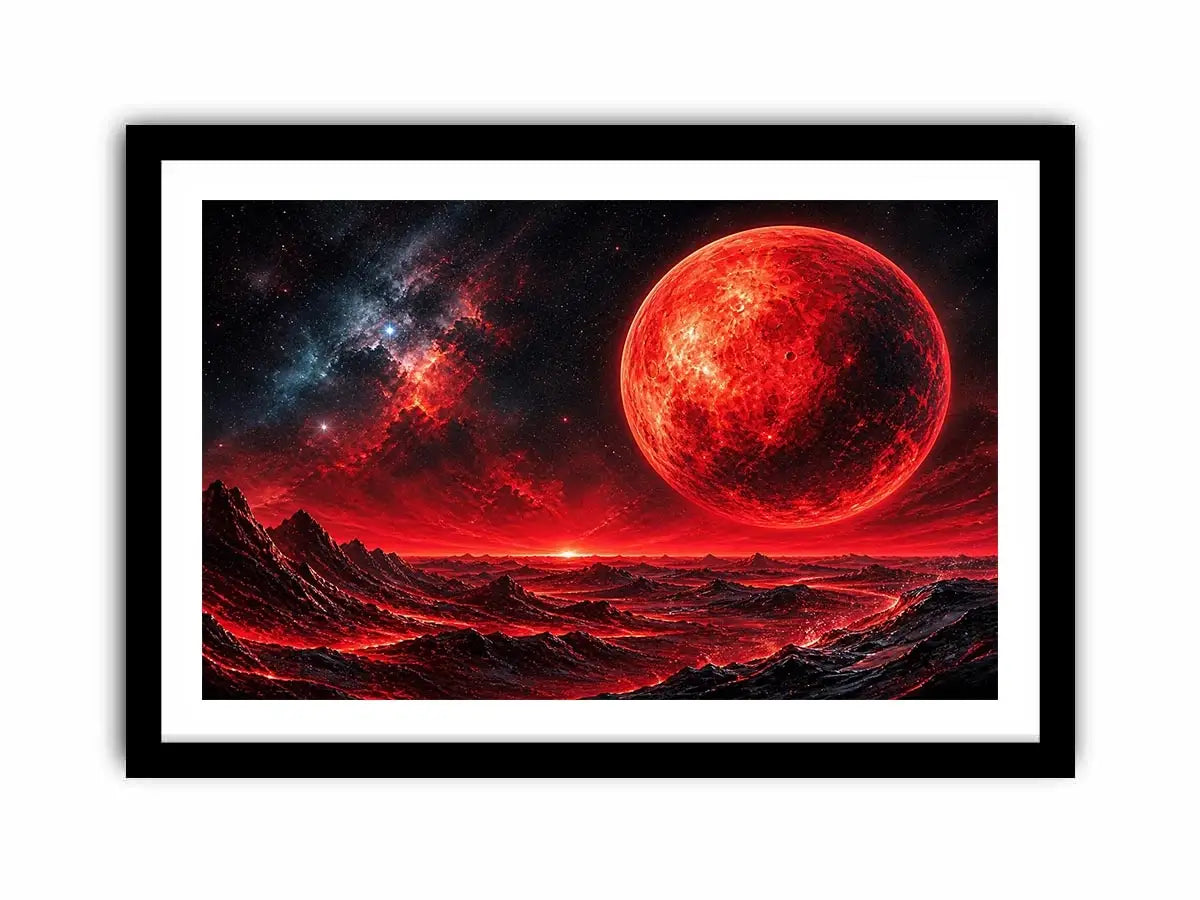Red horizon on alien world