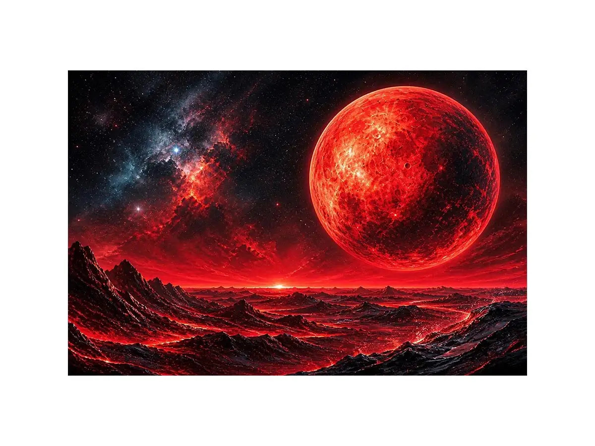 Red horizon on alien world