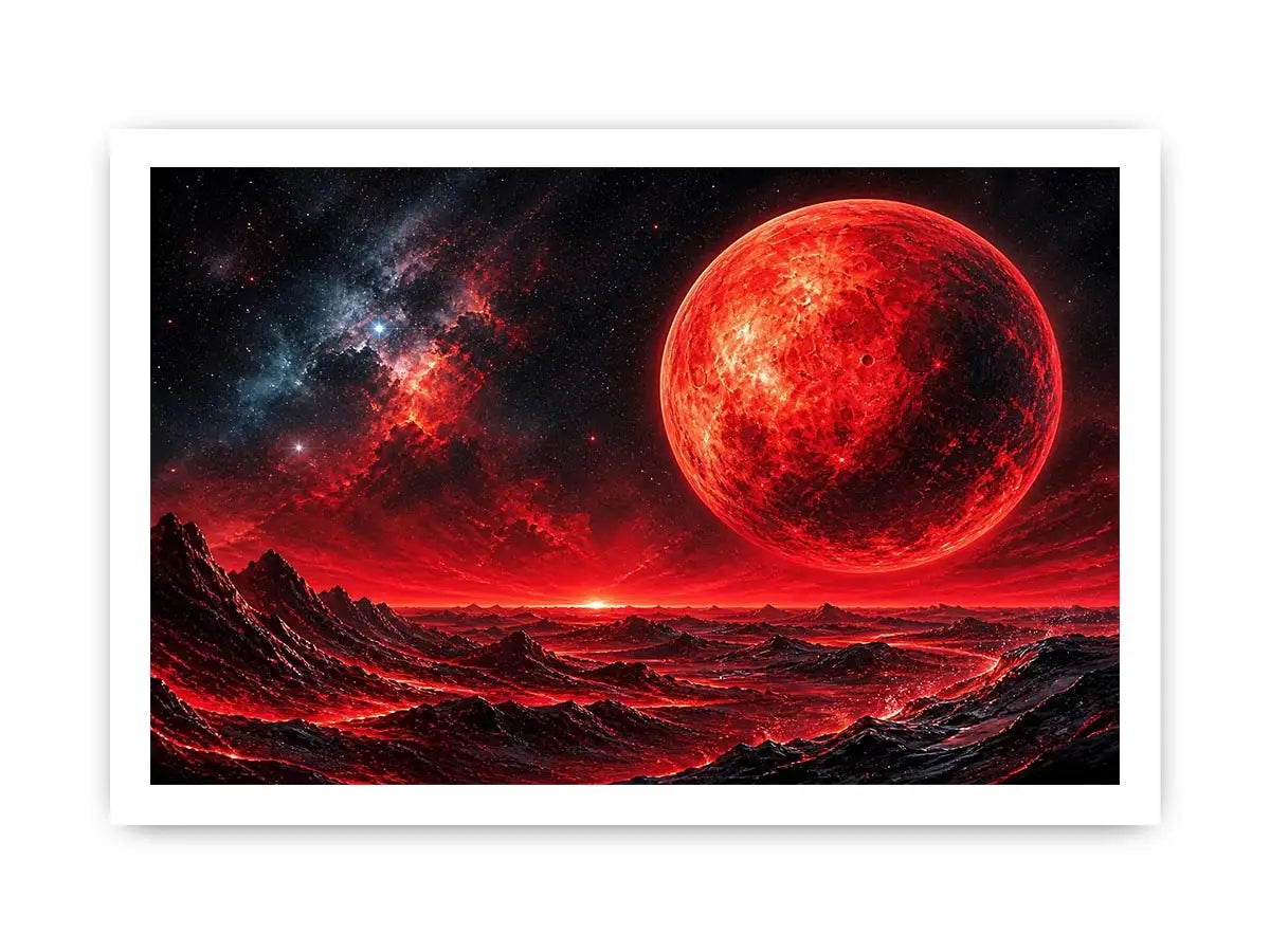 Red horizon on alien world