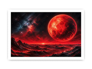 Red horizon on alien world