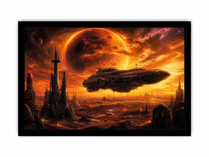 Futuristic metropolis on an alien world