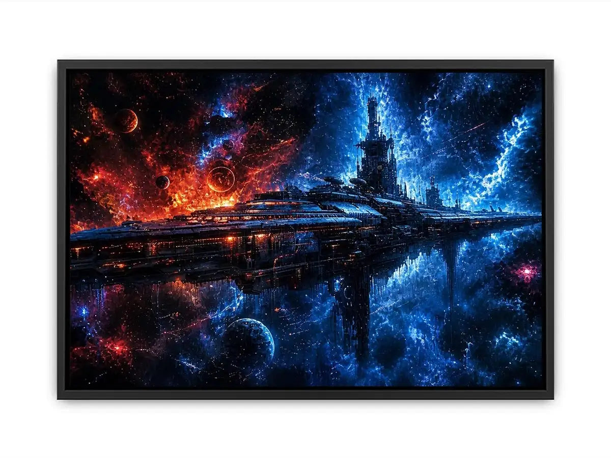 Colossal space station in nebulae