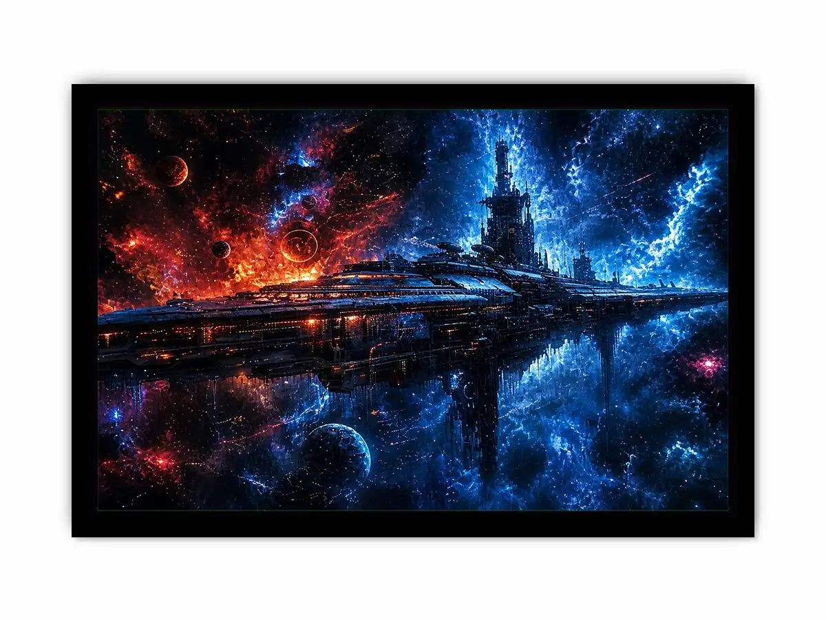 Colossal space station in nebulae