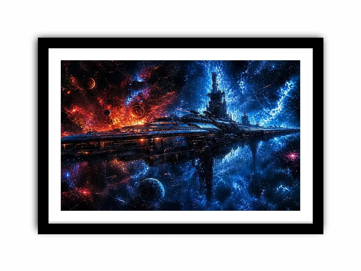 Colossal space station in nebulae
