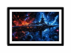 Colossal space station in nebulae