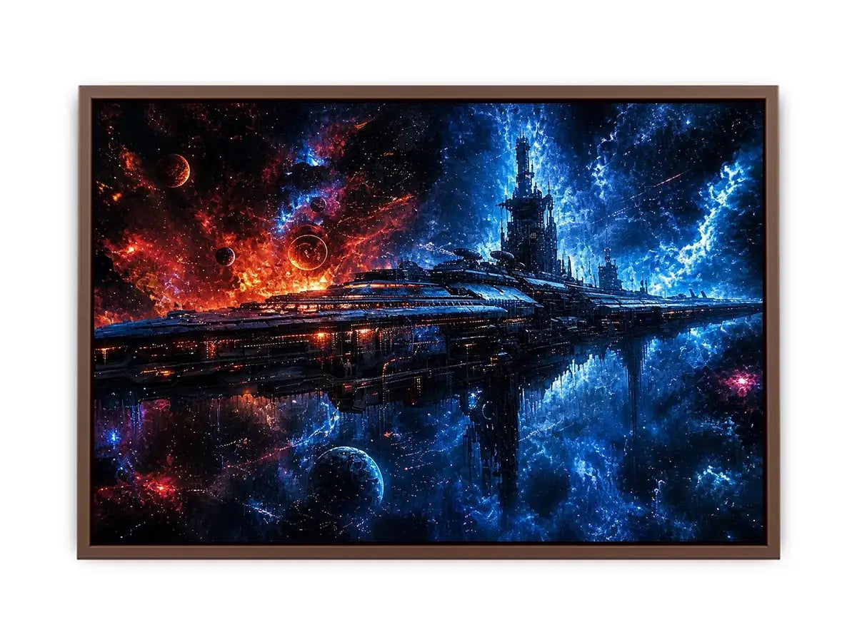 Colossal space station in nebulae