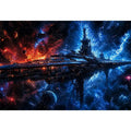 Colossal space station in nebulae