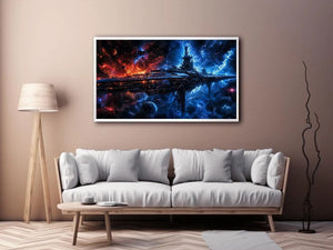 Colossal space station in nebulae