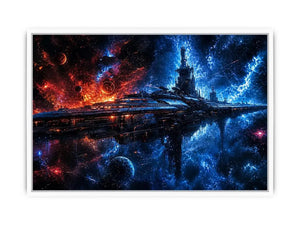 Colossal space station in nebulae