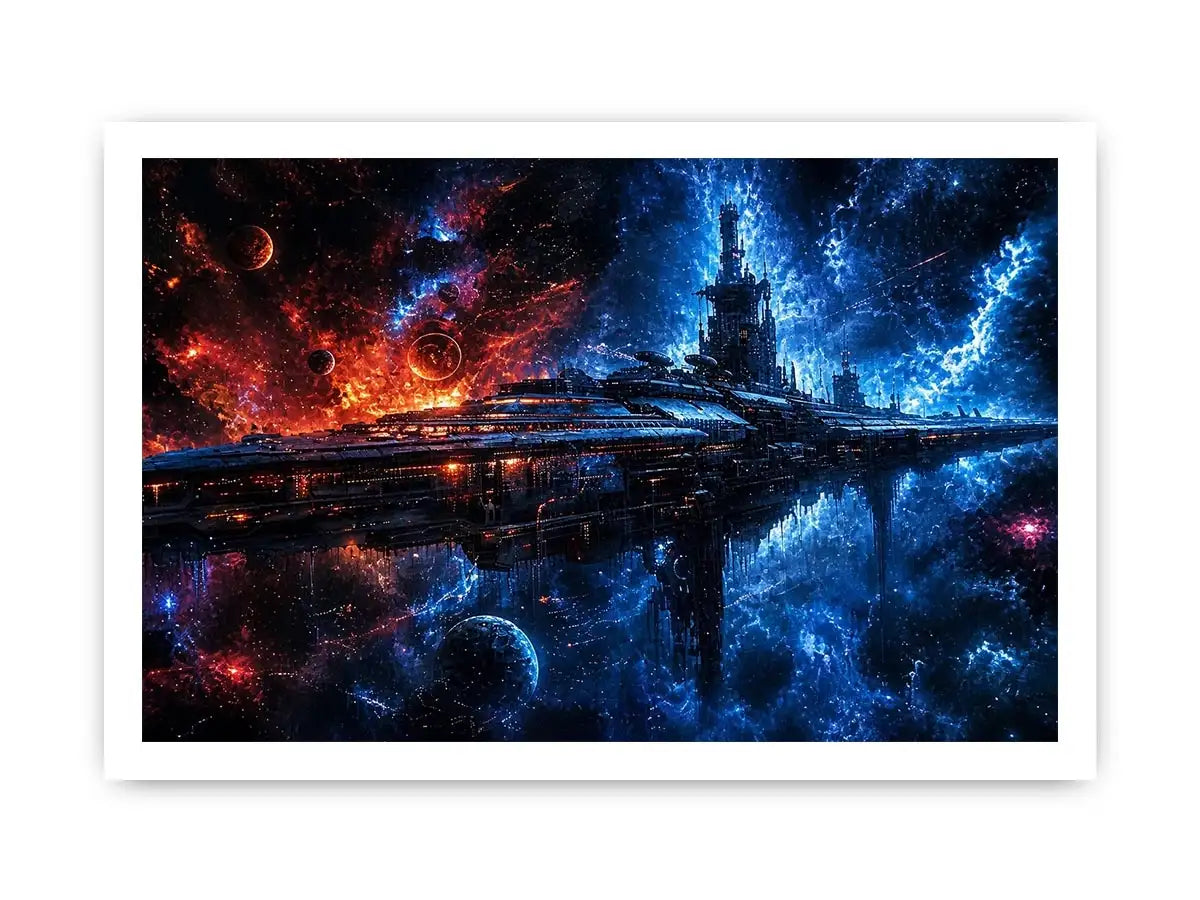Colossal space station in nebulae