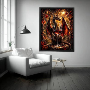 Dragon and wine in autumn glow