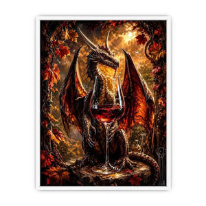 Dragon and wine in autumn glow