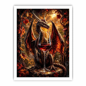 Dragon and wine in autumn glow
