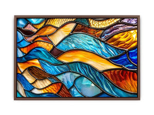 Vibrant stained-glass wave pattern