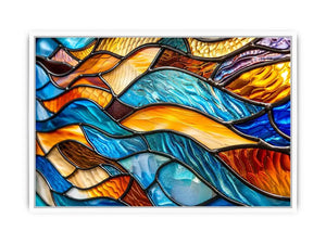 Vibrant stained-glass wave pattern