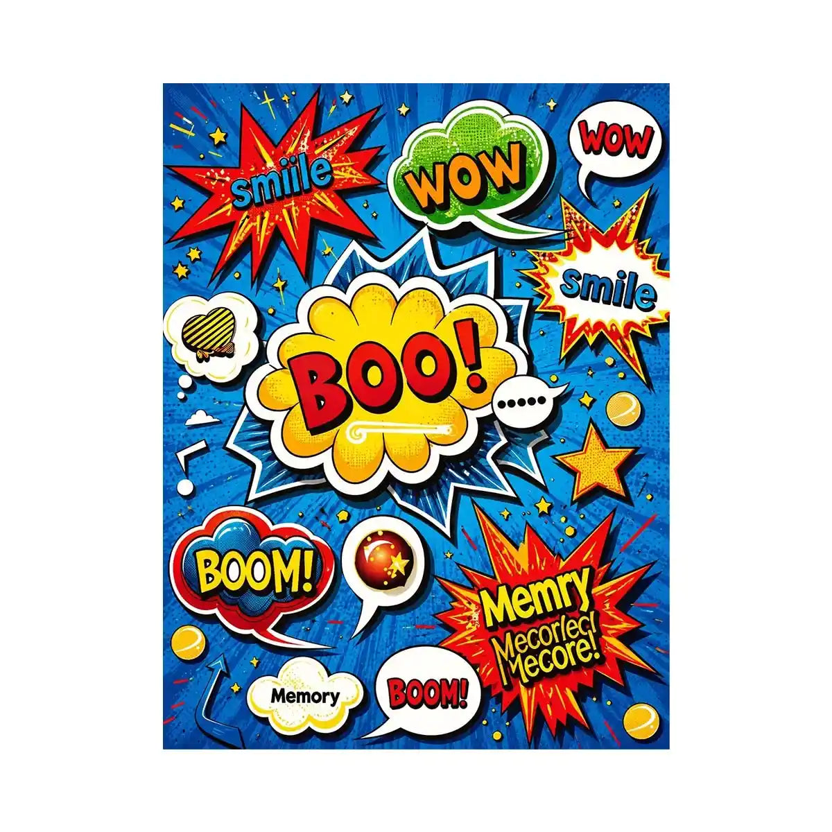 Explosive pop art sound effects
