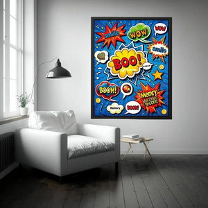 Explosive pop art sound effects