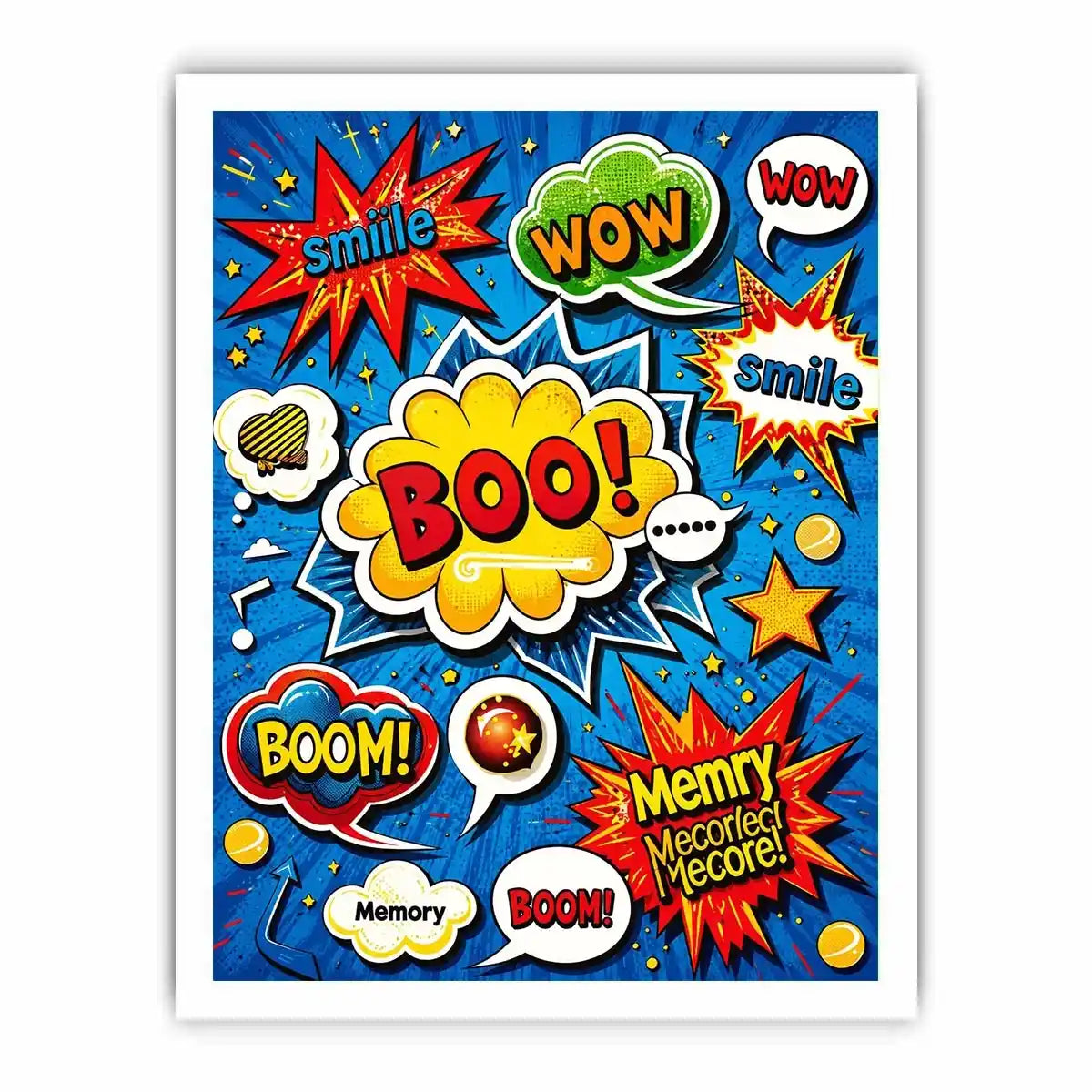 Explosive pop art sound effects