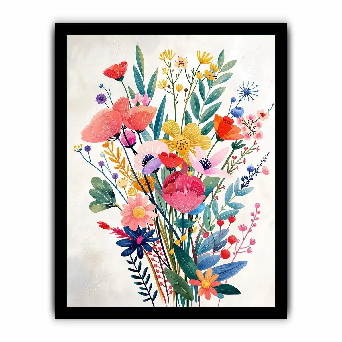 Vibrant floral bouquet in soft hues