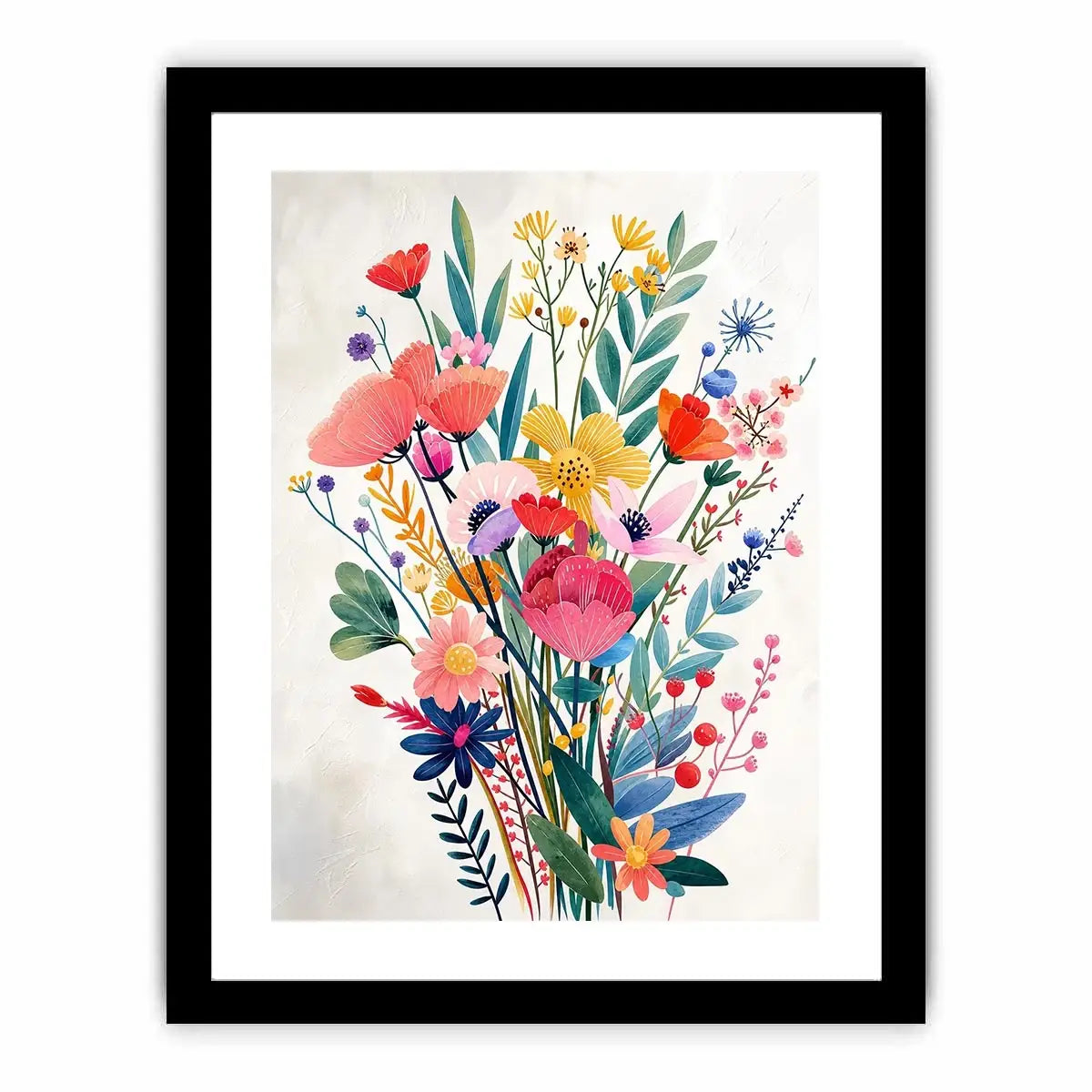 Vibrant floral bouquet in soft hues