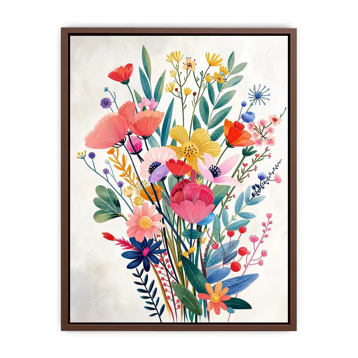 Vibrant floral bouquet in soft hues