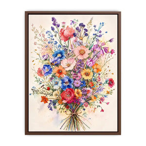 Spring wildflower bouquet in watercolor