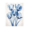 Delicate blue tulips in soft composition