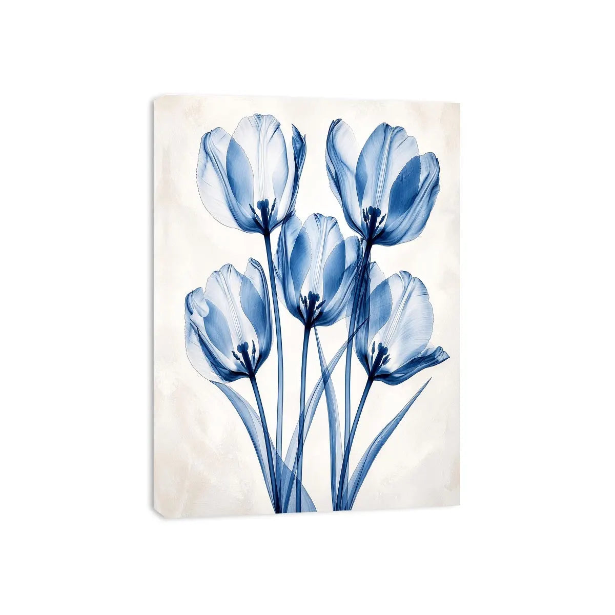 Delicate blue tulips in soft composition