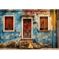 Rustic European street facade details
