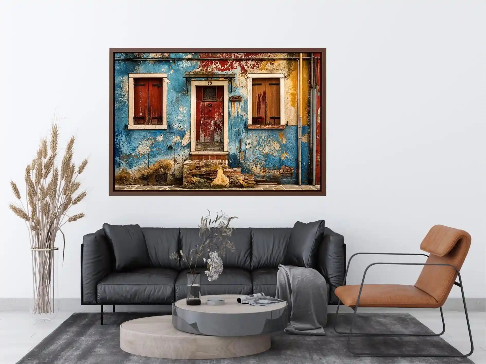 Rustic European street facade details