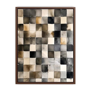 Neutral grid in watercolor abstraction