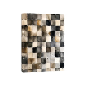 Neutral grid in watercolor abstraction