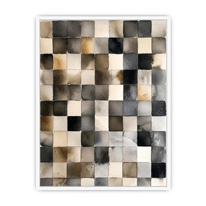 Neutral grid in watercolor abstraction