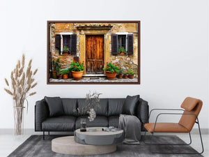 Charming Mediterranean doorstep with plants