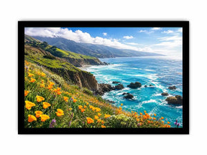 Coastal cliffs and wildflower meadow
