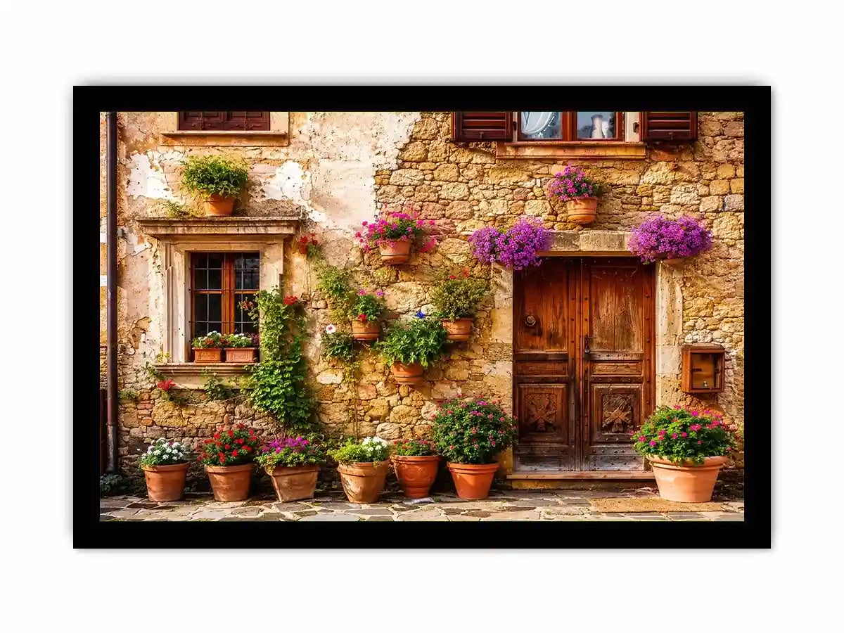 Charming Mediterranean village house exterior