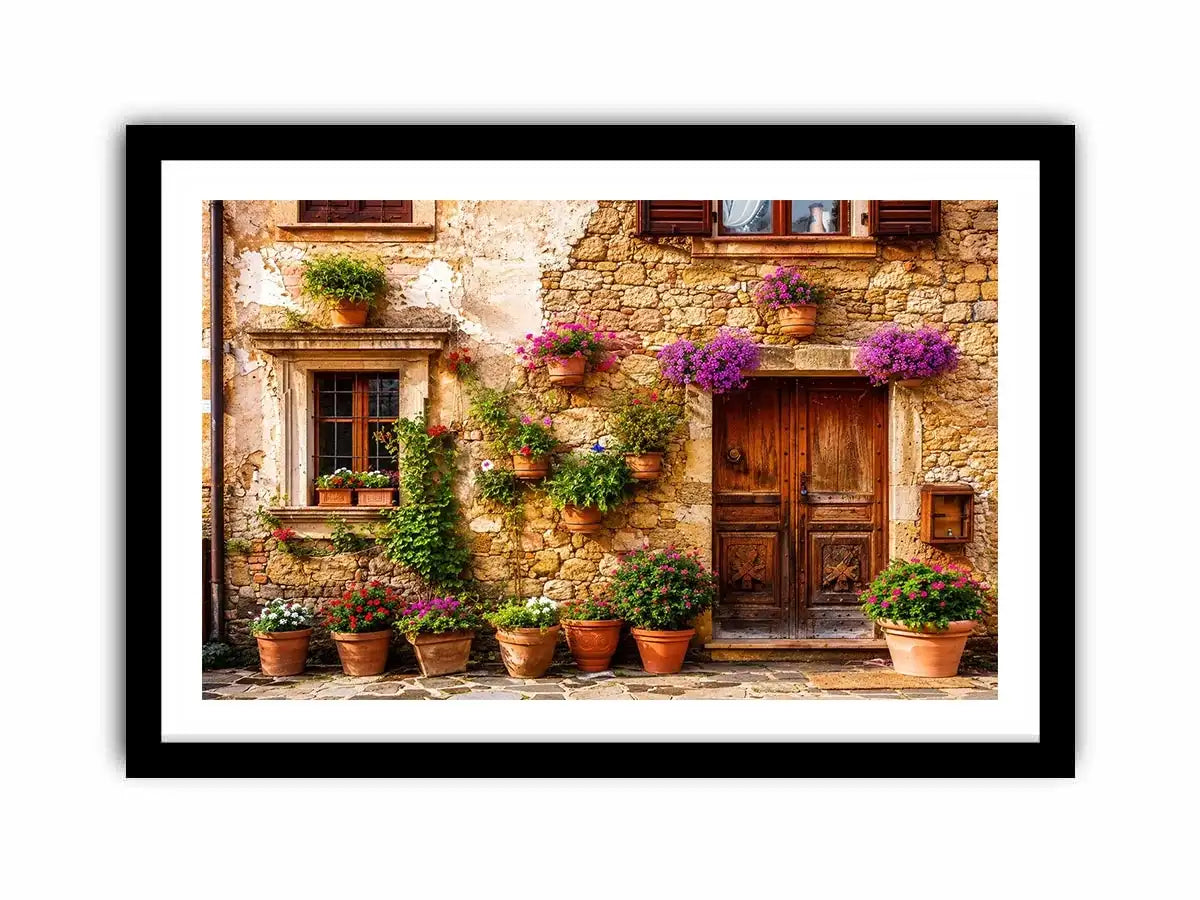 Charming Mediterranean village house exterior