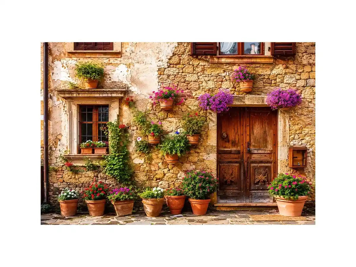 Charming Mediterranean village house exterior