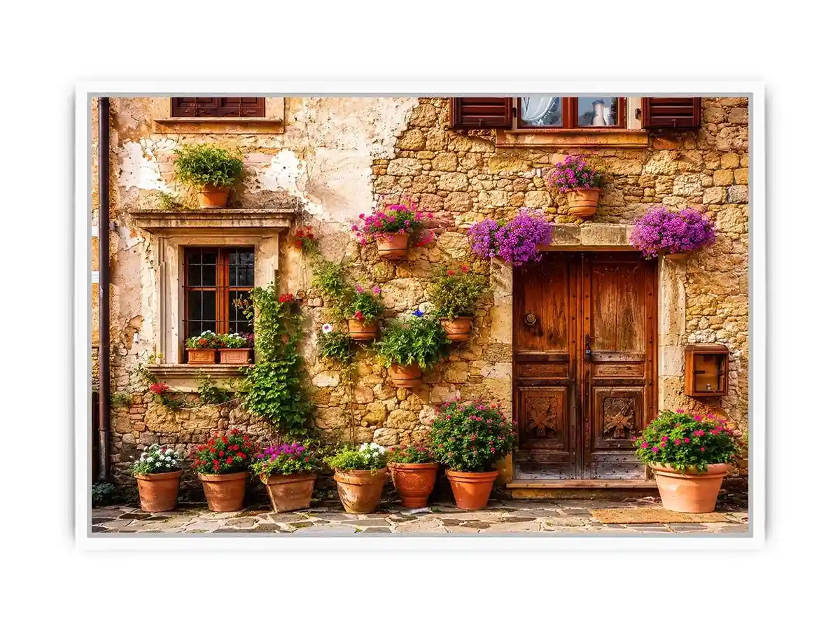 Charming Mediterranean village house exterior