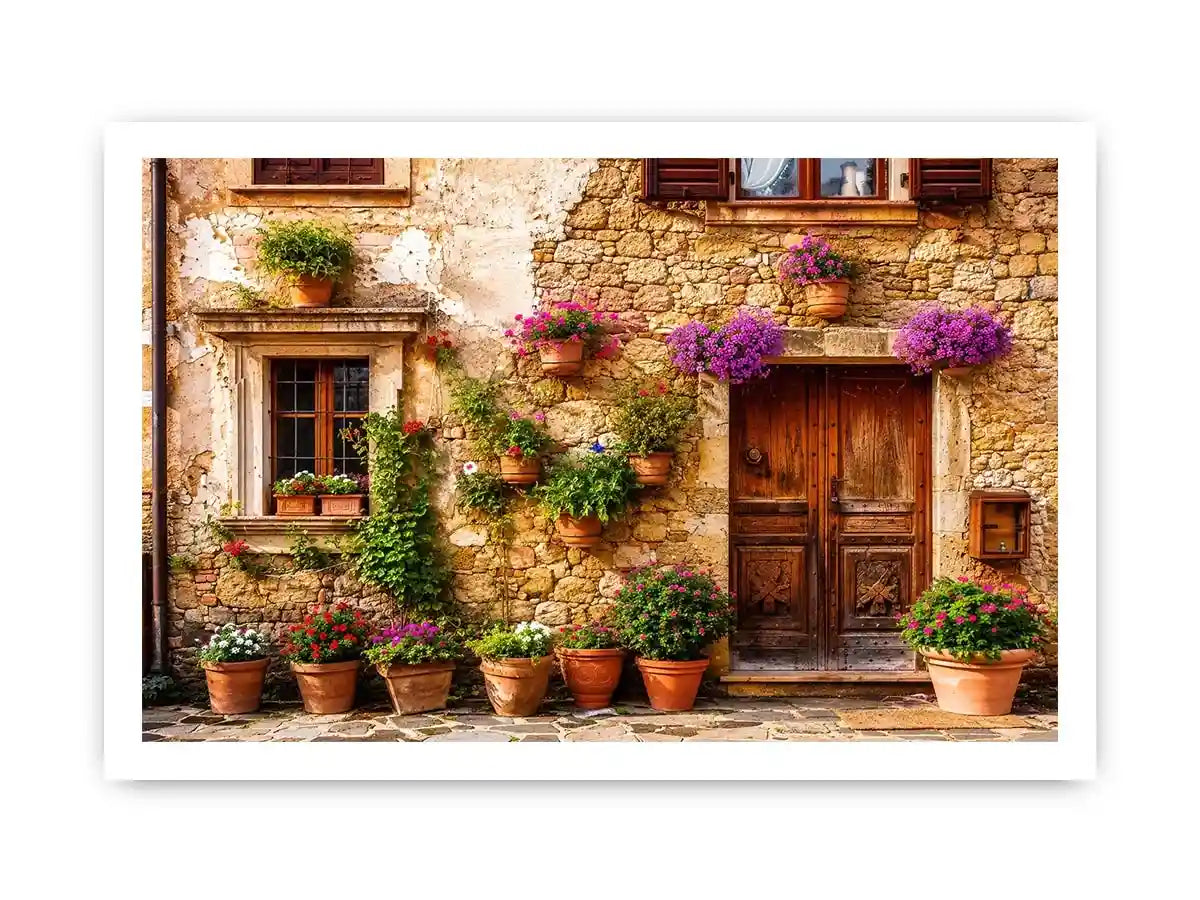 Charming Mediterranean village house exterior