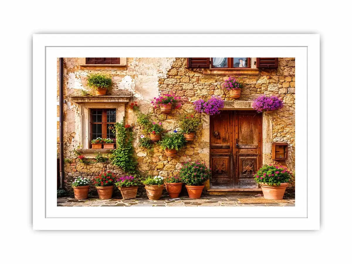 Charming Mediterranean village house exterior