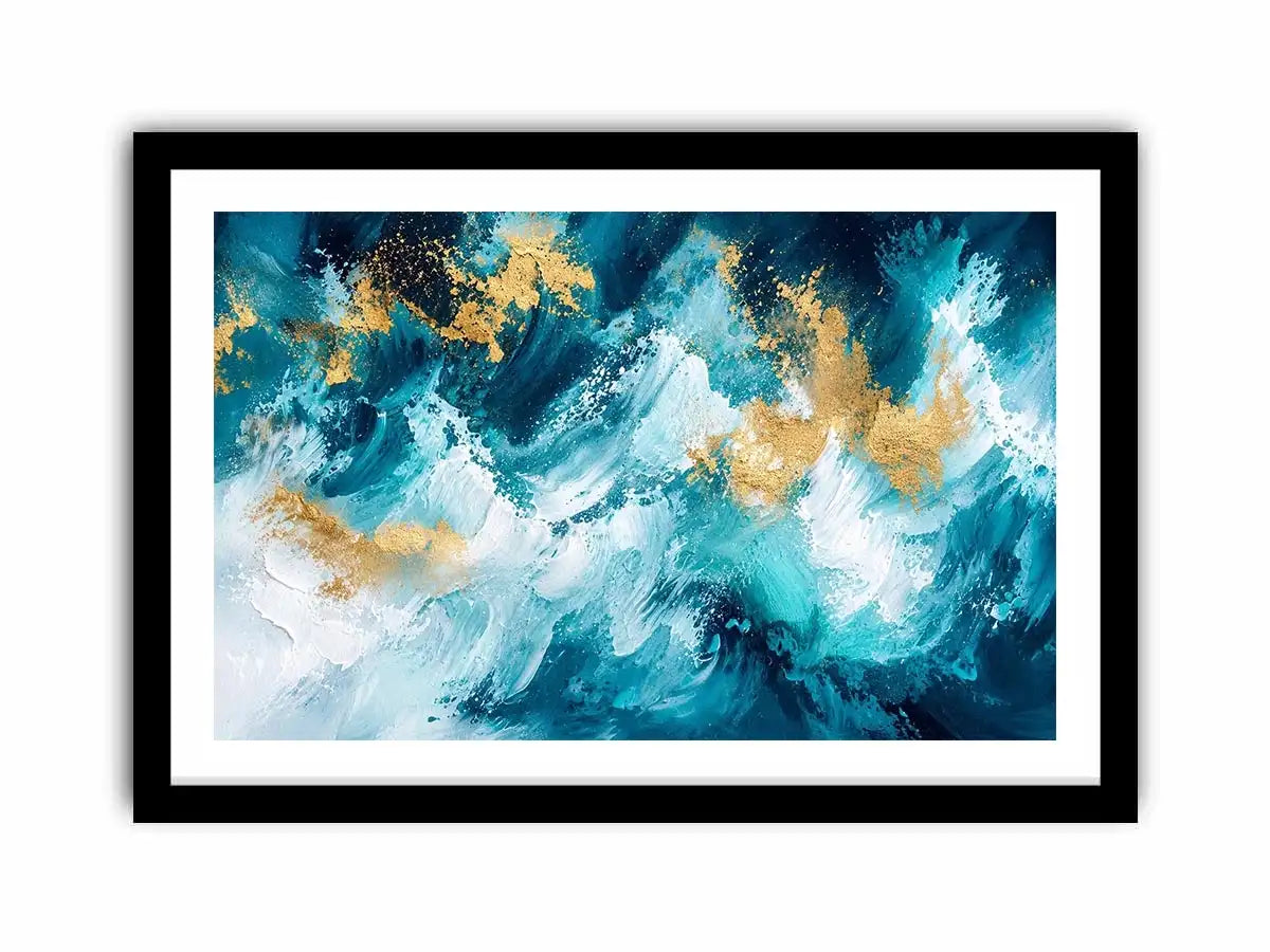 Oceanic waves and gilded splashes