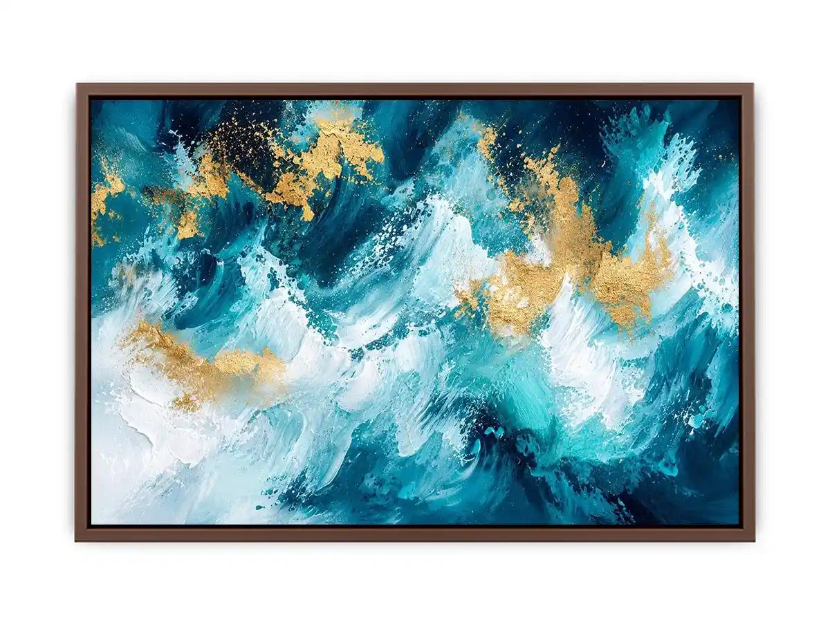 Oceanic waves and gilded splashes