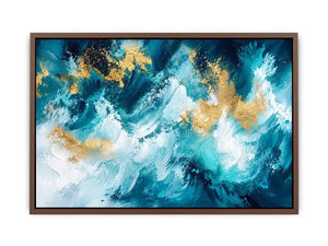 Oceanic waves and gilded splashes