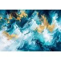 Oceanic waves and gilded splashes